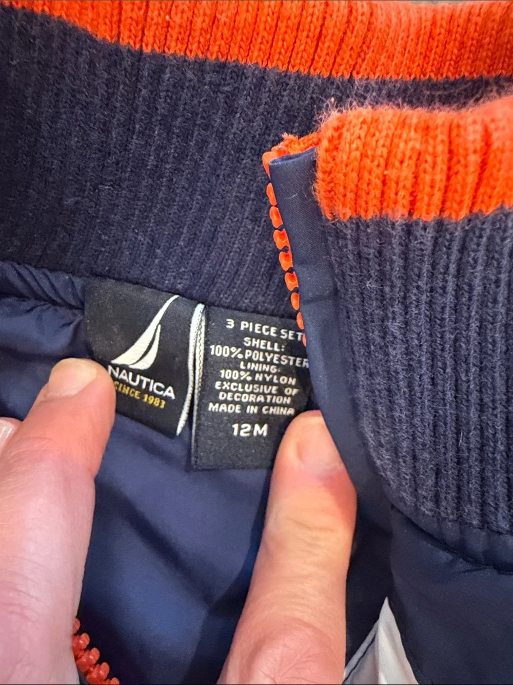 Nautical Toddler Boys 12 Month Orange Puffer Vest - C52-070
